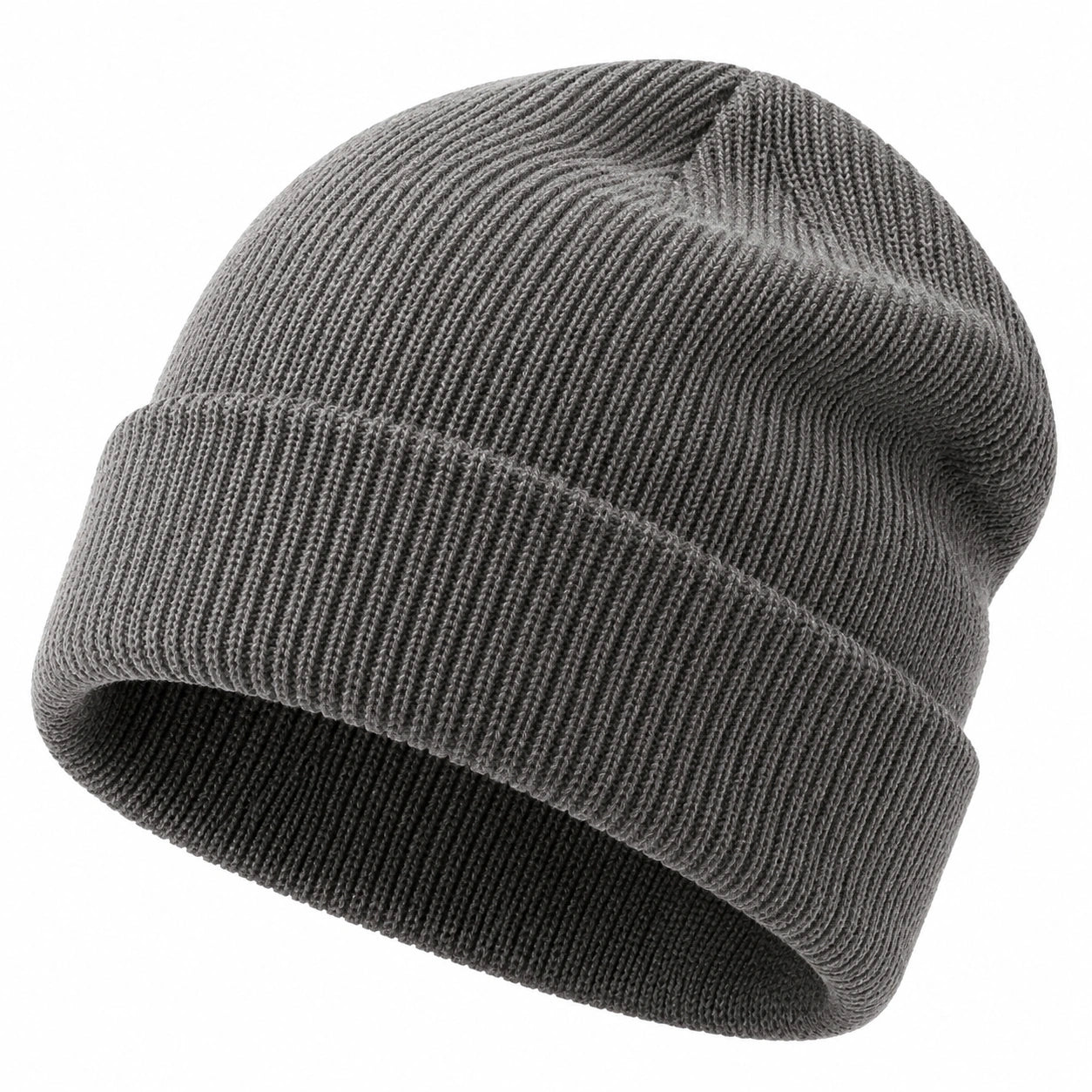Gorro de punto unisex cálido para invierno gris