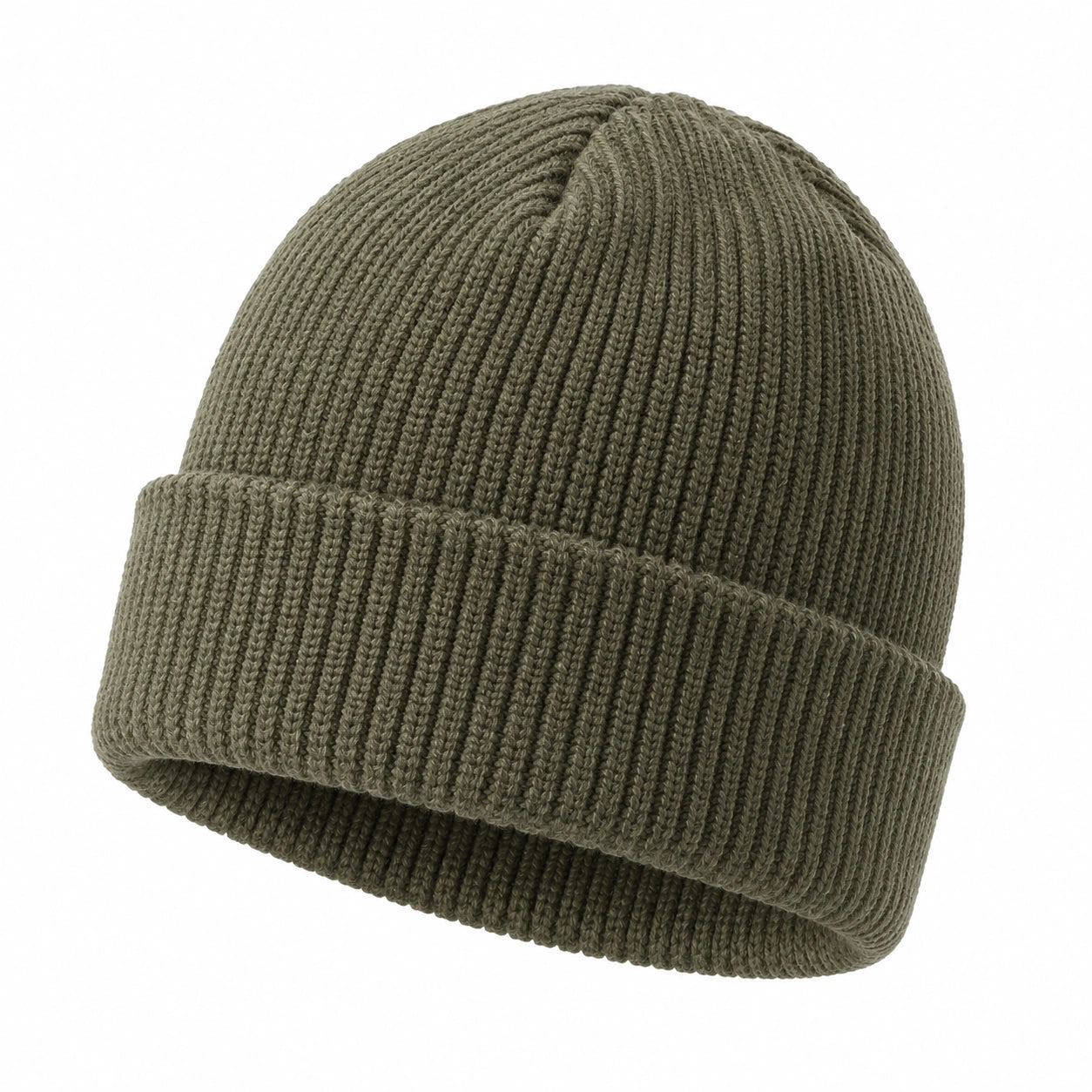 Gorro de Punto Unisex Color Oliva
