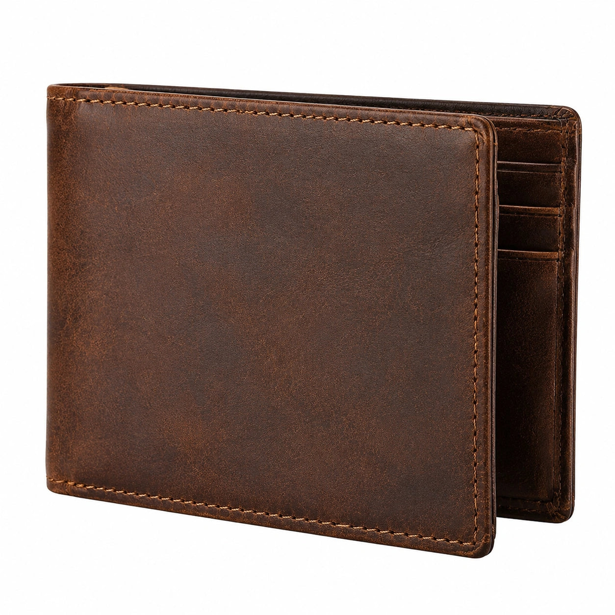 Cartera Bifold Hombre Marrón Clásica