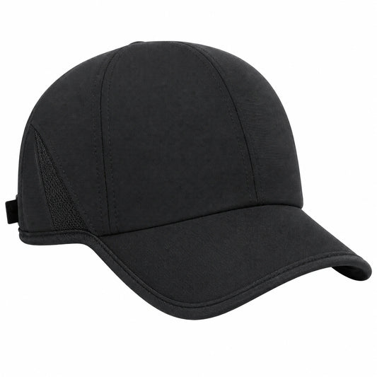 Gorra Deportiva Ajustable Negra Unisex Transpirable