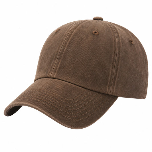 Gorra de Béisbol Unisex Marrón Ajustable