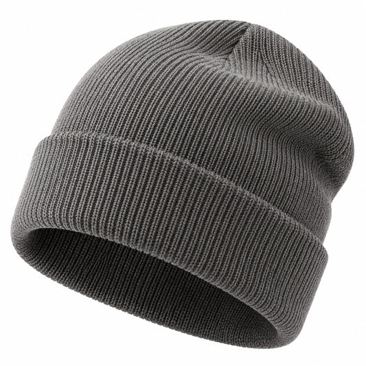 Gorro de punto unisex cálido para invierno gris