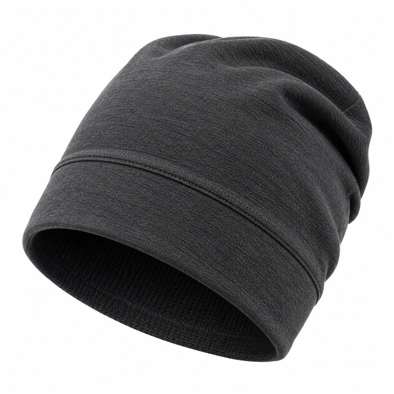 Gorro unisex de punto gris oscuro