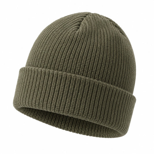 Gorro de Punto Unisex Color Oliva