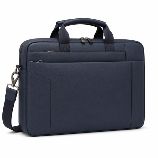 Maletín para portátil 15 pulgadas azul marino con diseño elegante