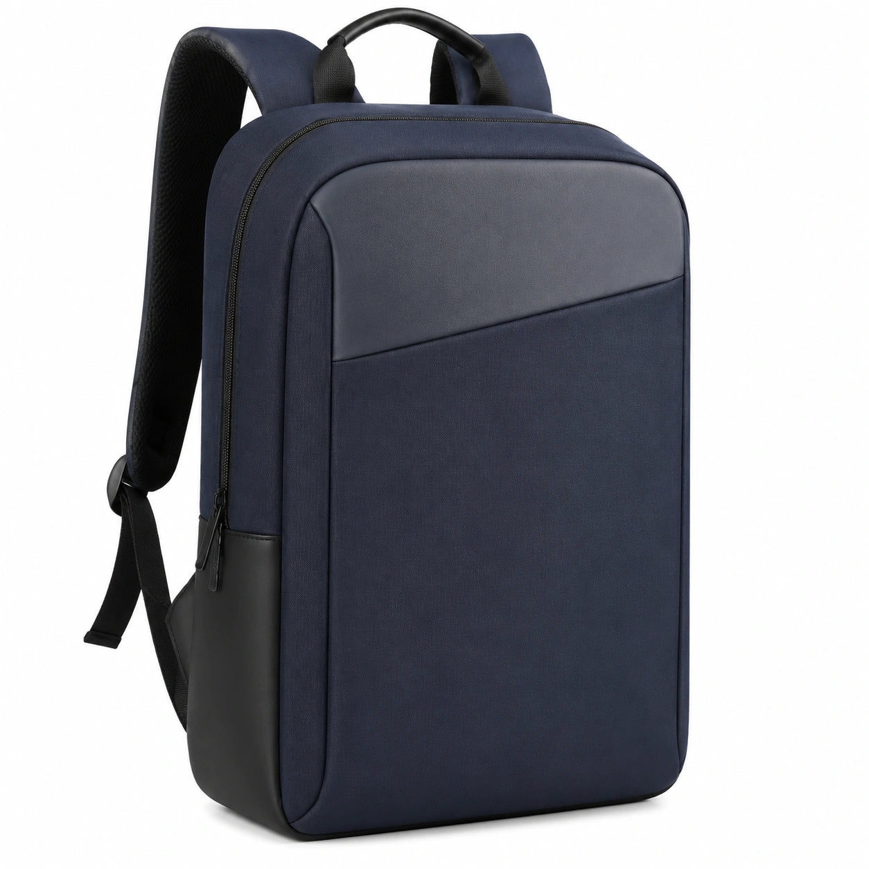 Mochila moderna impermeable para portátil azul marino 40x30x12cm