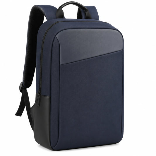 Mochila moderna impermeable para portátil azul marino 40x30x12cm