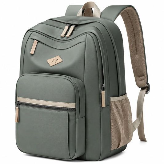 Mochila Escolar Grande Impermeable para Estudiantes Verde