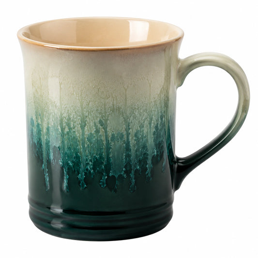 Taza de cerámica con diseño degradado verde 350ml